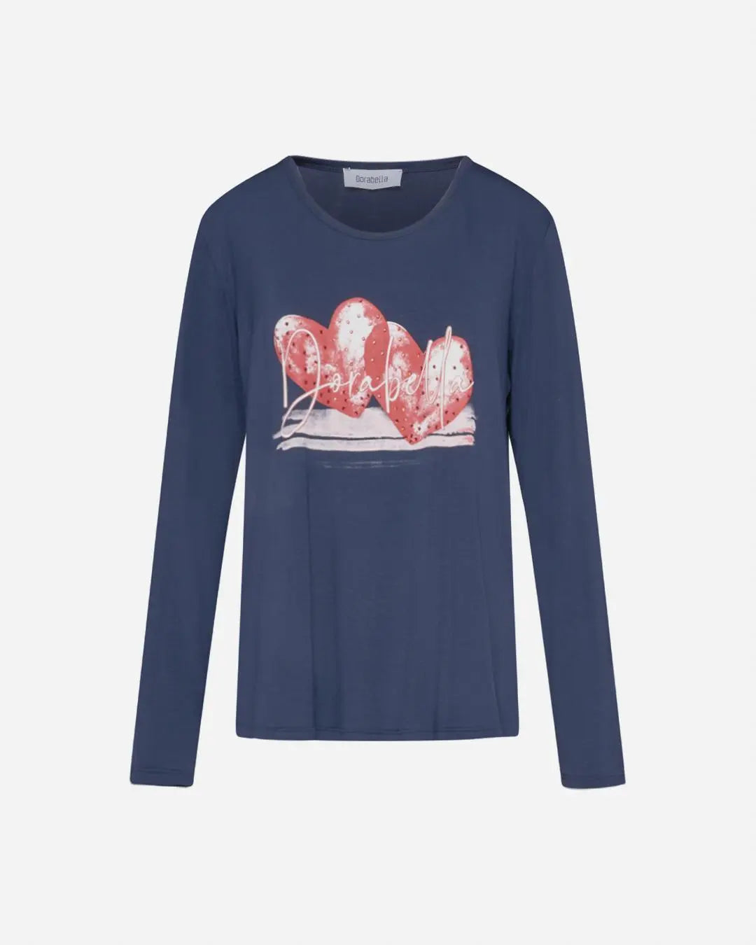 Maglia stampa cuori Blu DORABELLA PIU'