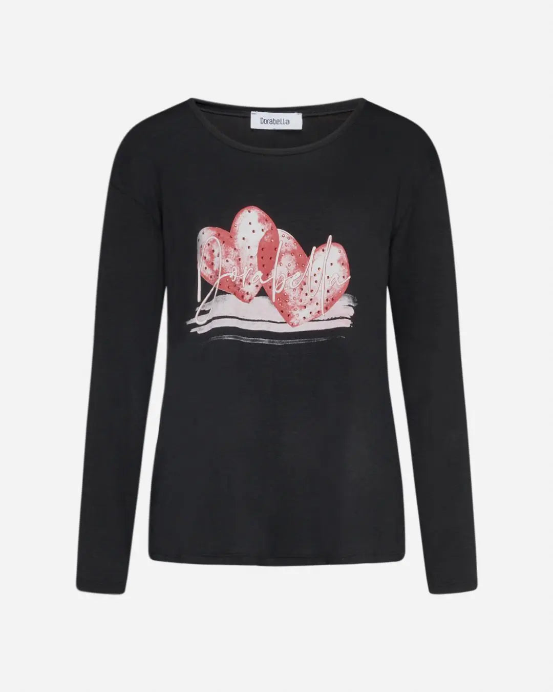 Maglia stampa cuori Nero DORABELLA PIU'