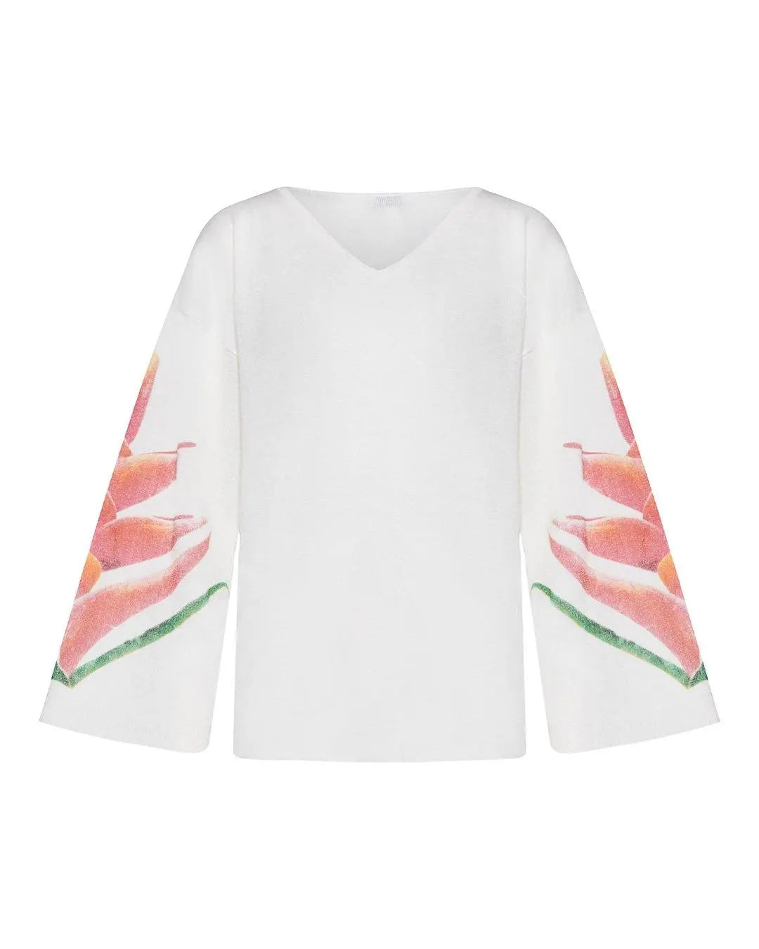 Maglia stampa floreale PANNA IRONICA XL