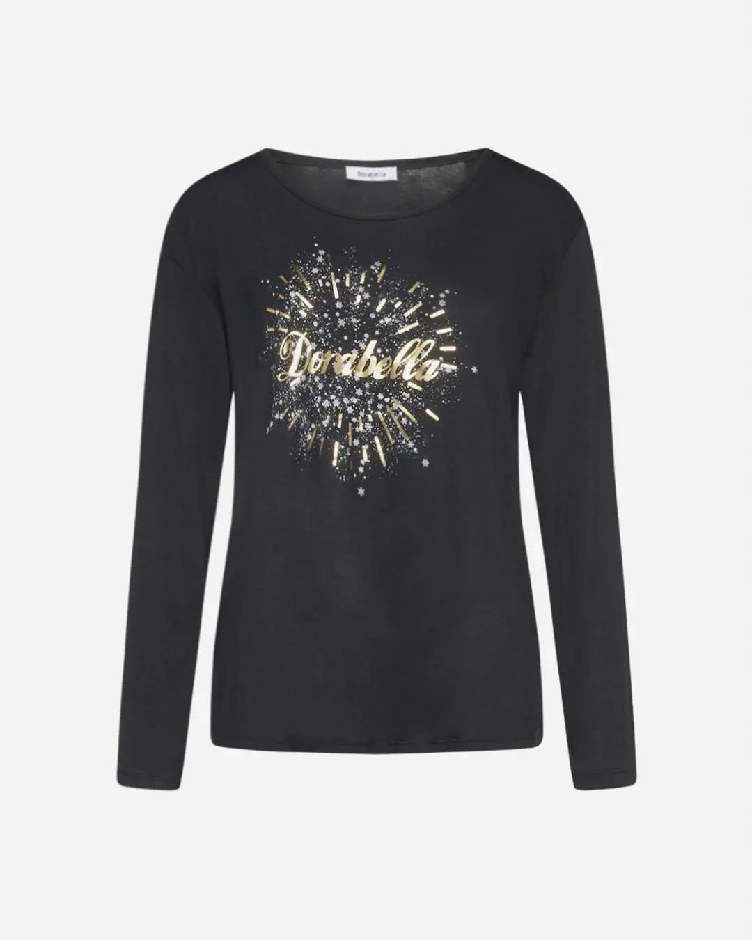 Maglia stampa oro NERO DORABELLA PIU'