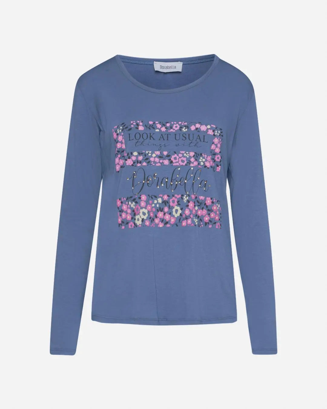 Maglia stampa provenzale Celeste DORABELLA