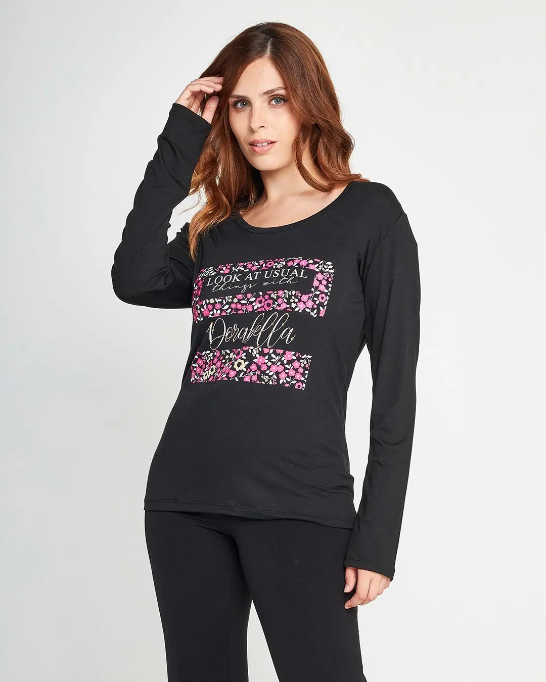 Maglia stampa provenzale Nero DORABELLA