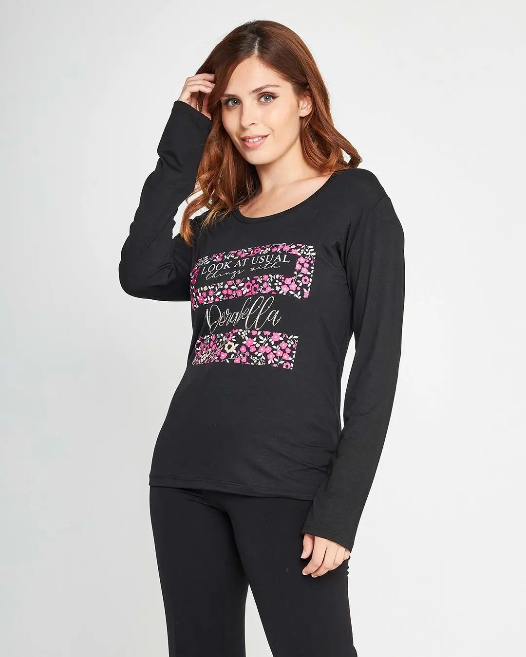 Maglia stampa provenzale Nero DORABELLA