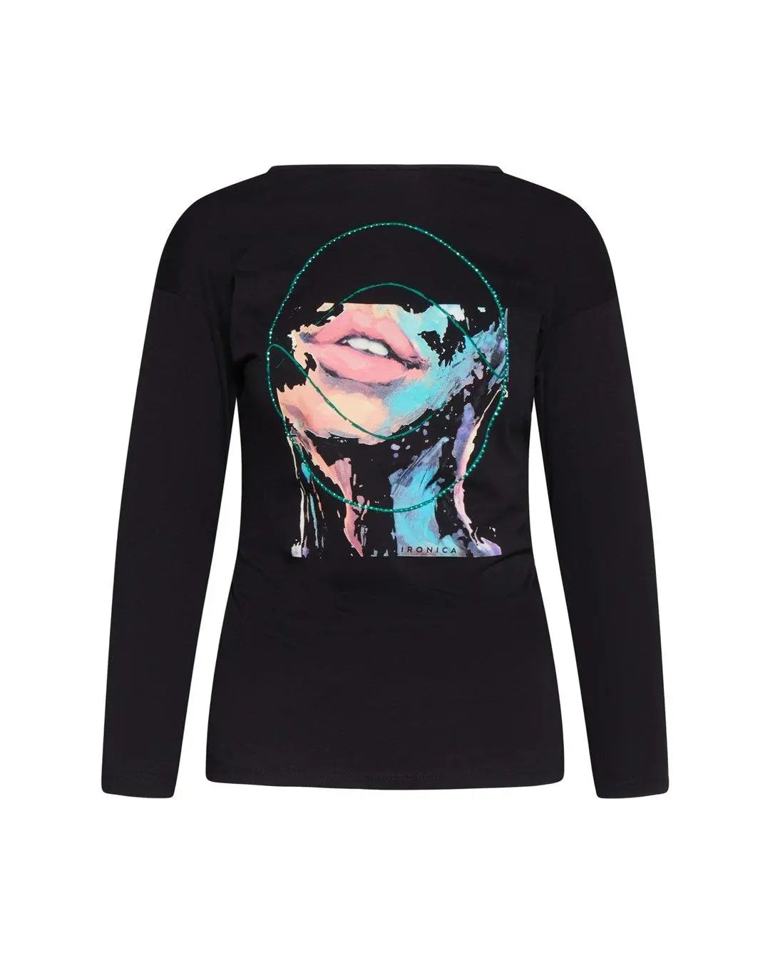 Maglia stampa woman NERO IRONICA 3XL