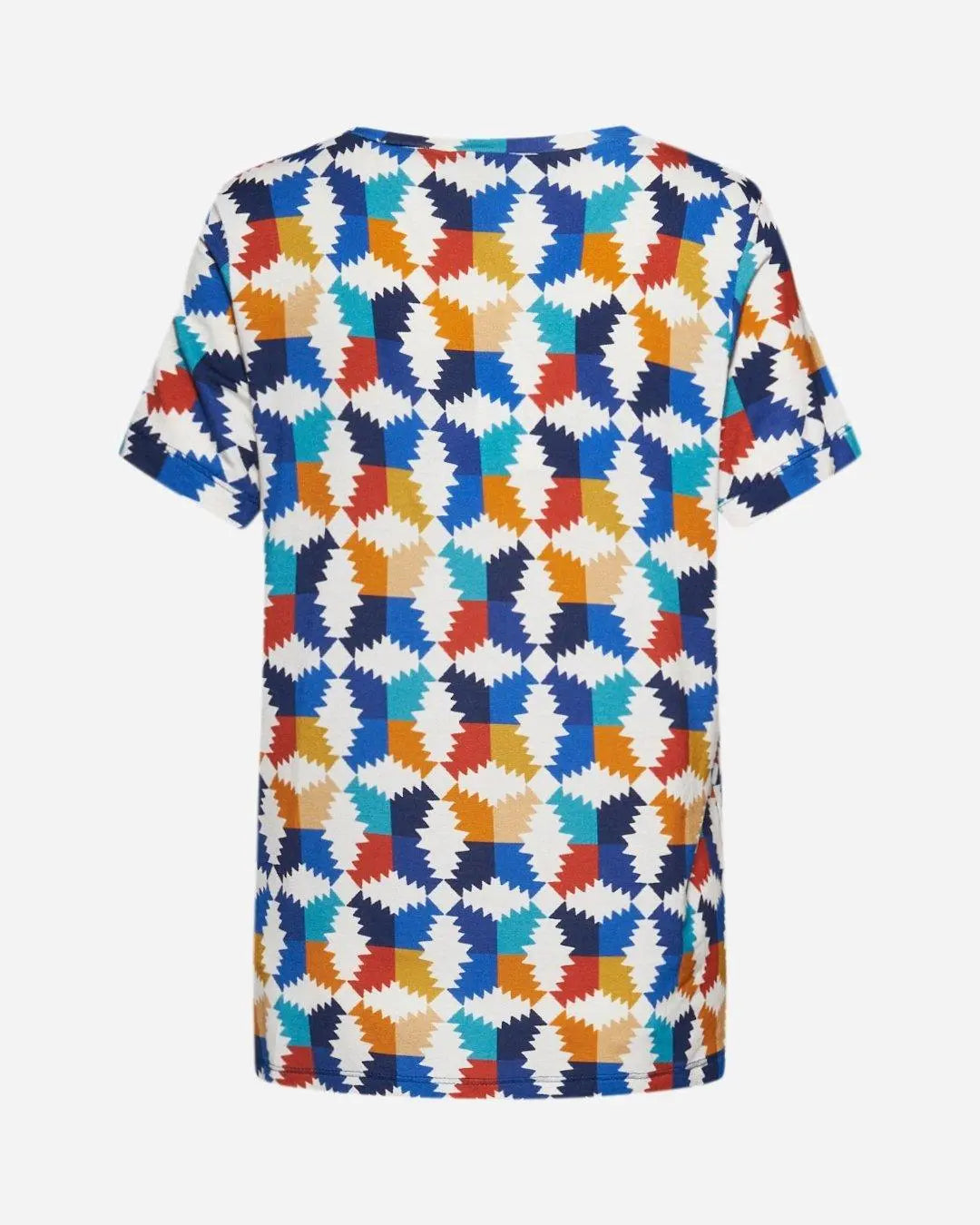 Maglia stampata in viscosa BLU CHIARO DORABELLA