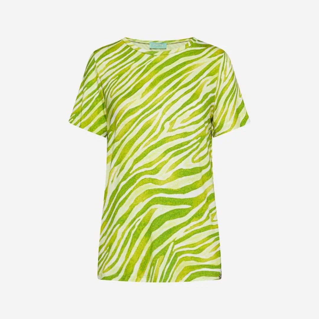 Maglia stampata in viscosa LIME DORABELLA XXL