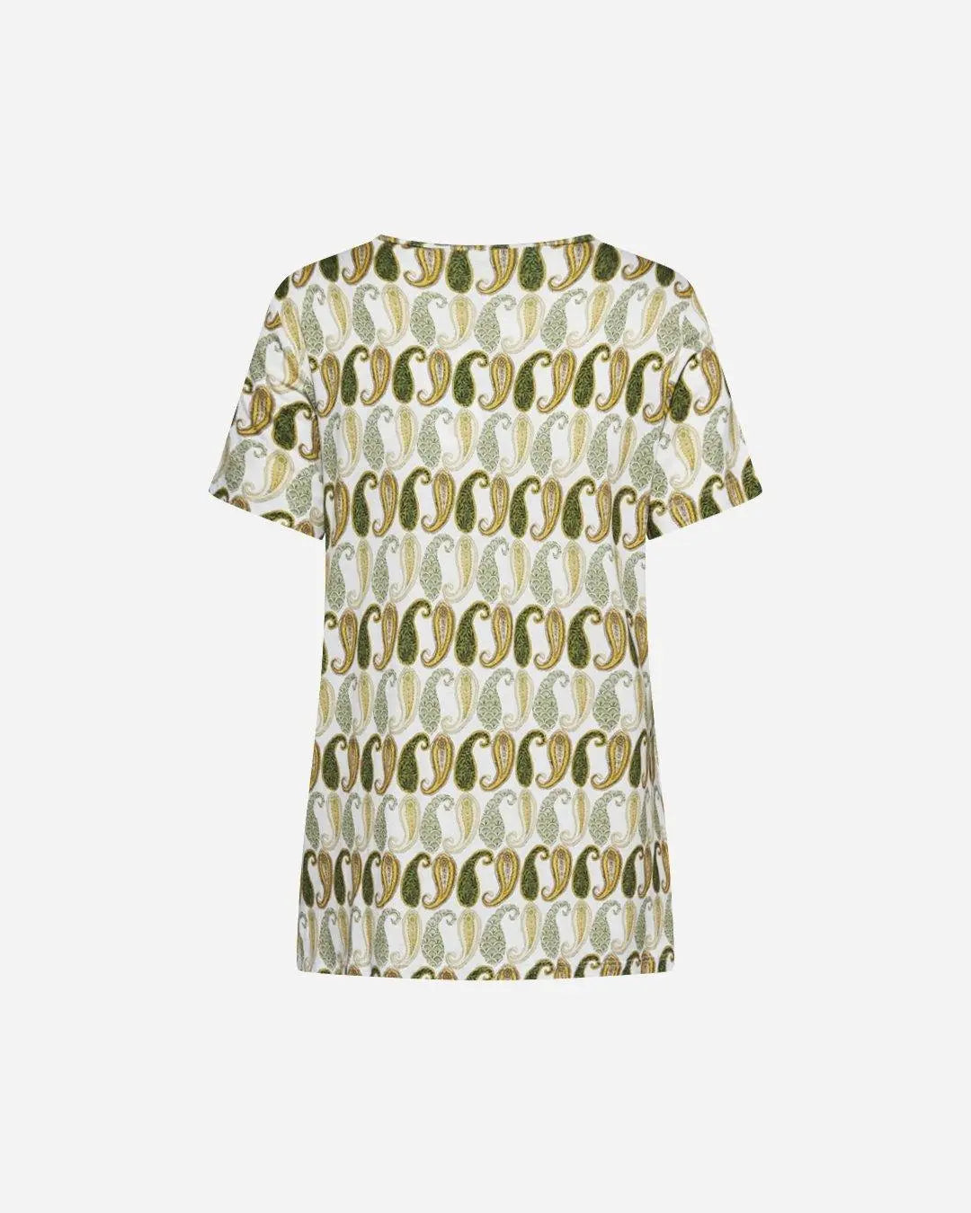 Maglia stampata in viscosa VERDE MILITARE DORABELLA