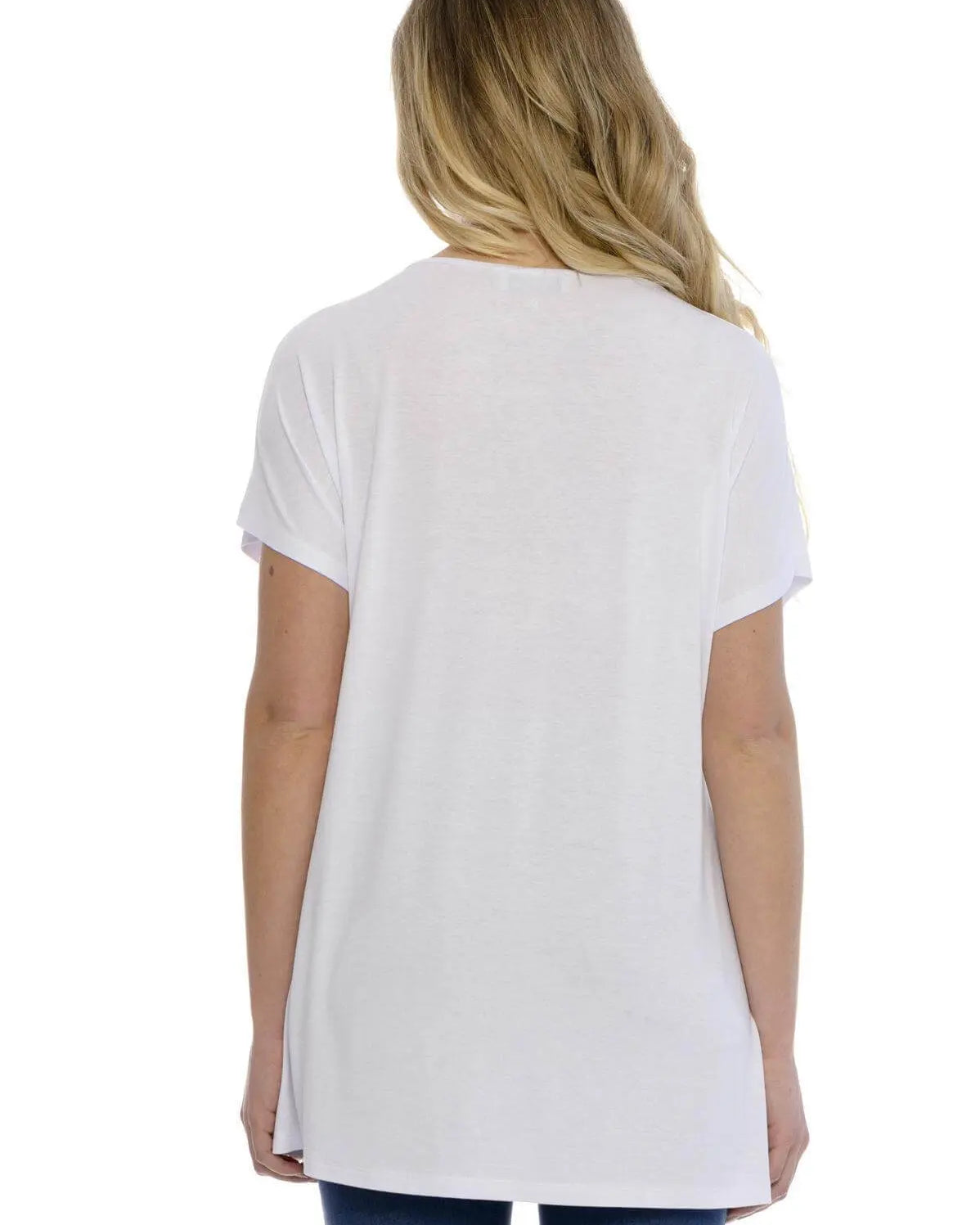 Maglia taglio ad A con strass BIANCO DORABELLA