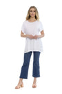Maglia taglio ad A con strass BIANCO DORABELLA