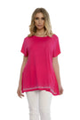Maglia taglio ad A con strass FUXIA DORABELLA XL