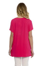 Maglia taglio ad A con strass FUXIA DORABELLA