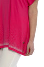 Maglia taglio ad A con strass FUXIA DORABELLA