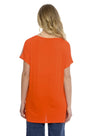 Maglia taglio ad A e strass ARANCIO DORABELLA