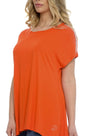 Maglia taglio ad A e strass ARANCIO DORABELLA