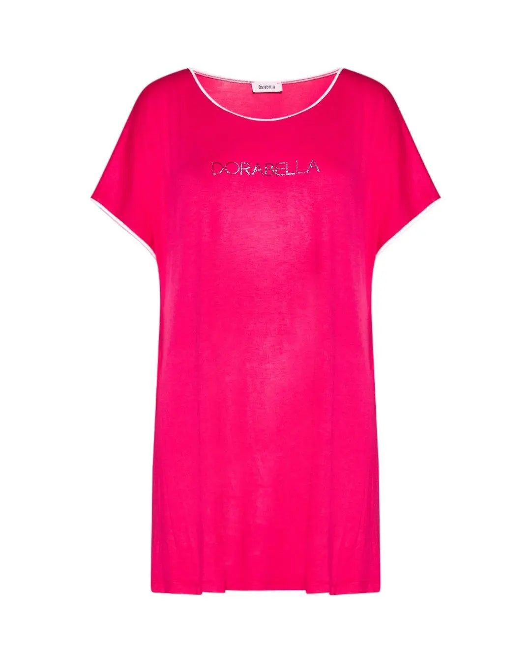 Maglia taglio ad A e strass FUXIA DORABELLA XL