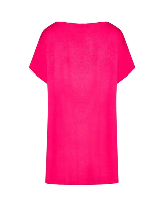 Maglia taglio ad A e strass FUXIA DORABELLA