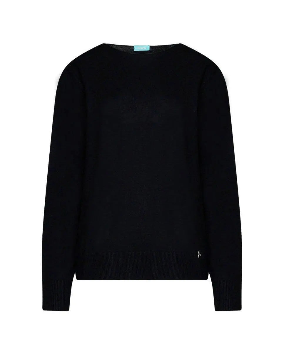 Maglia tinta unita girocollo NERO DORABELLA