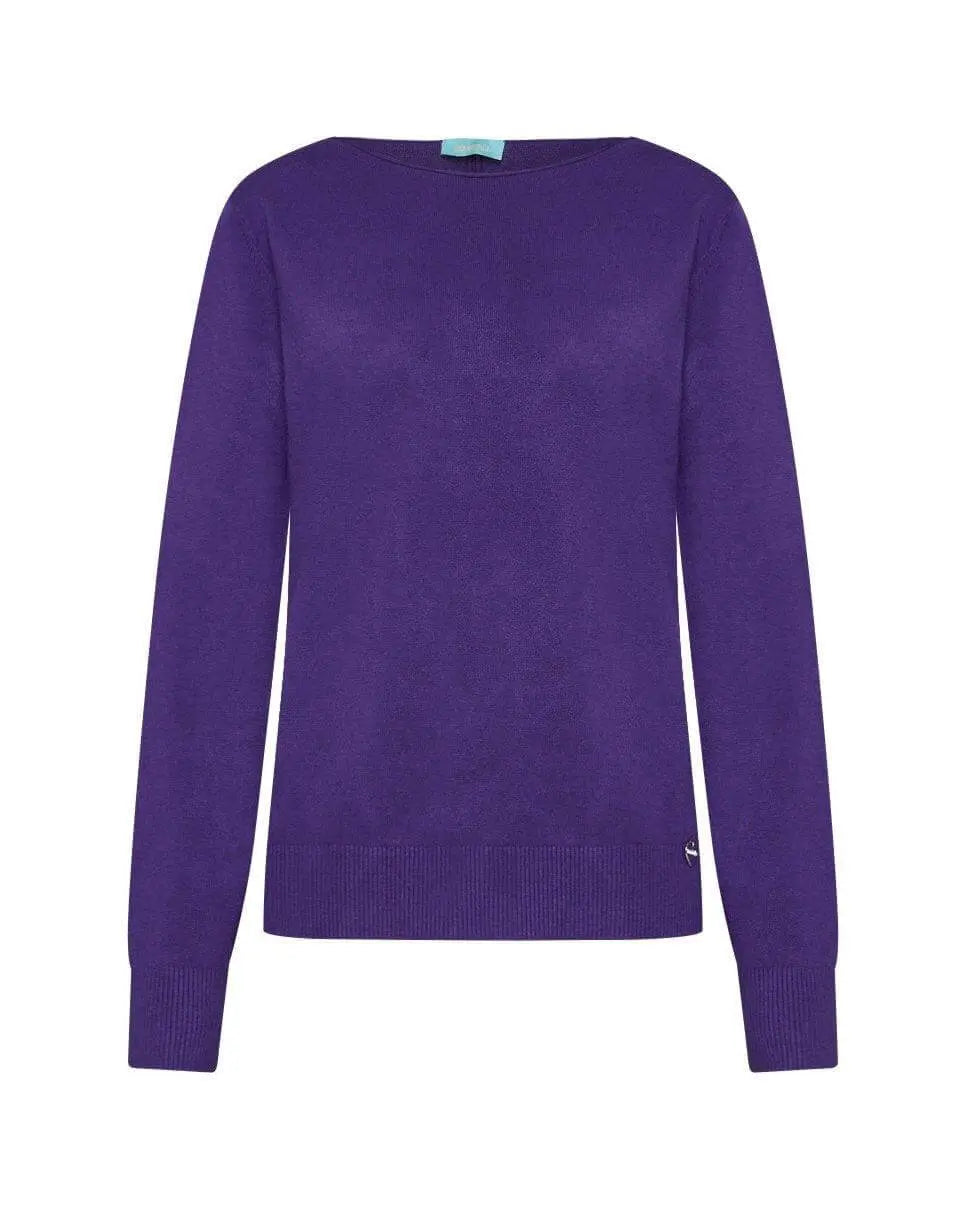 Maglia tinta unita girocollo VIOLA DORABELLA