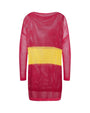 Maglia traforata FUXIA-GIALLO IRONICA