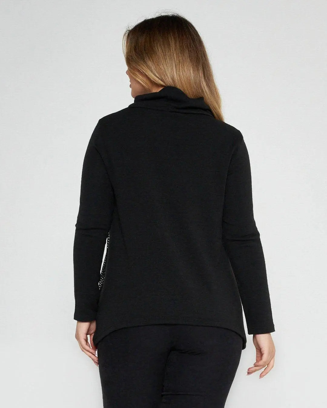 Maglia traforata con lurex NERO-ORO DORABELLA