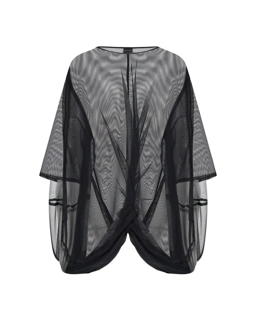 Maglia tunica in tulle NERO IRONICA 50