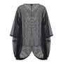 Maglia tunica in tulle NERO IRONICA