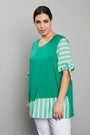 Maglia unito a righe VERDE DORABELLA PIU' 55