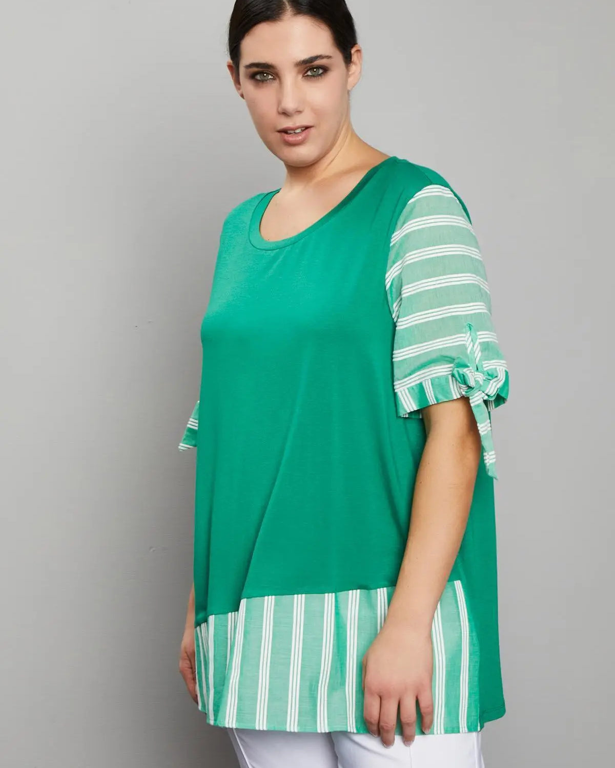 Maglia unito a righe VERDE DORABELLA PIU' 55