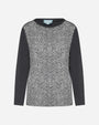 Maglia viscosa spigata NERO-BIANCO DORABELLA