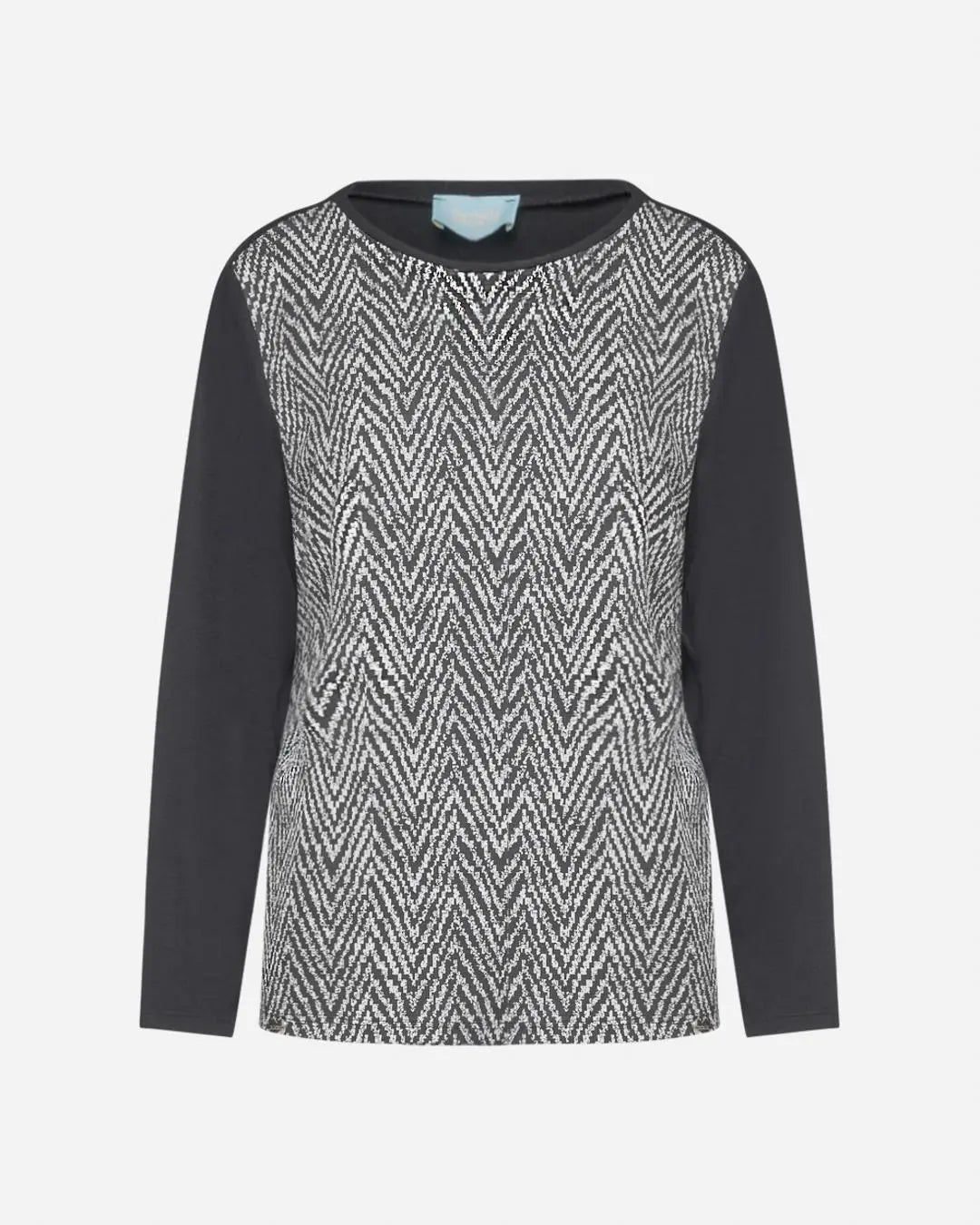 Maglia viscosa spigata NERO-BIANCO DORABELLA