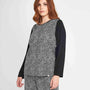 Maglia viscosa spigata NERO-BIANCO DORABELLA