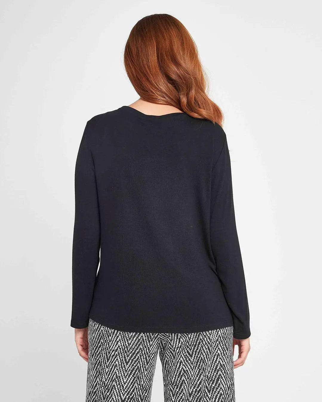 Maglia viscosa spigata NERO-BIANCO DORABELLA