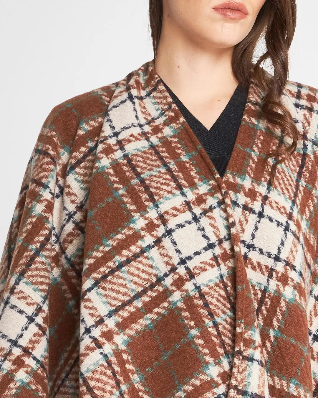 Mantella a quadri MORO-BEIGE DORABELLA