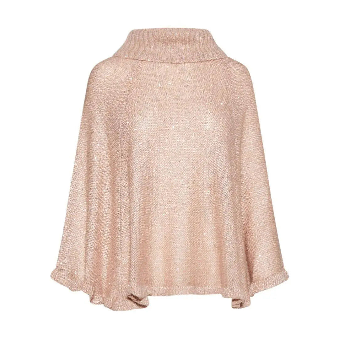 Mantella con paillettes ROSA IRONICA XXL