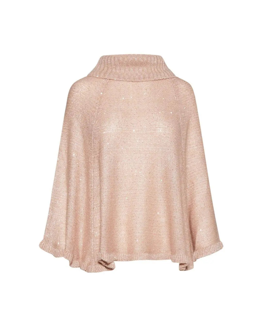 Mantella con paillettes ROSA IRONICA XXL