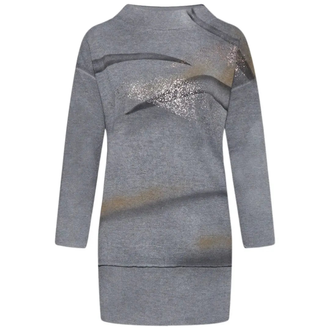 Maxi maglia con dettagli maillard GRIGIO IRONICA XXL