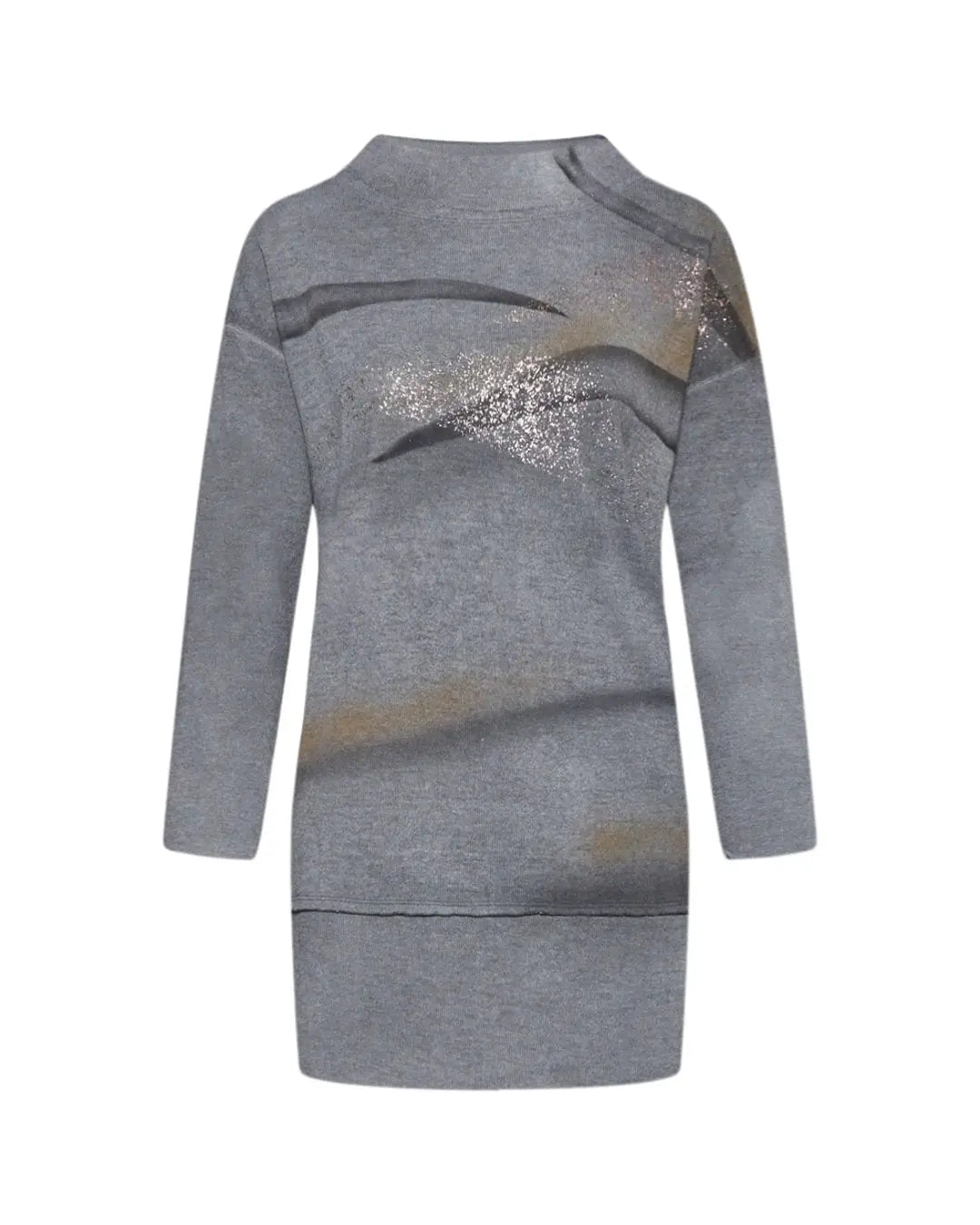 Maxi maglia con dettagli maillard GRIGIO IRONICA XXL