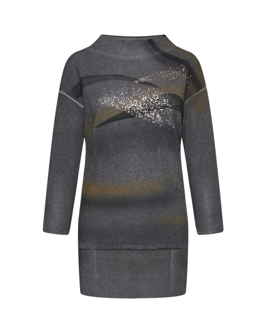 Maxi maglia con dettagli maillard NERO IRONICA XXL