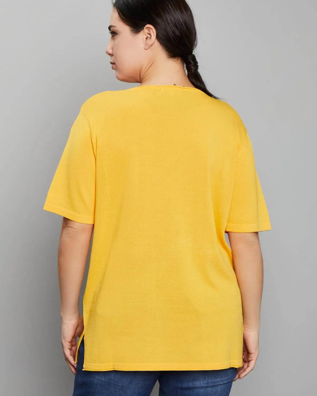 Maxi maglia con dettaglio strass OCRA DORABELLA CURVY