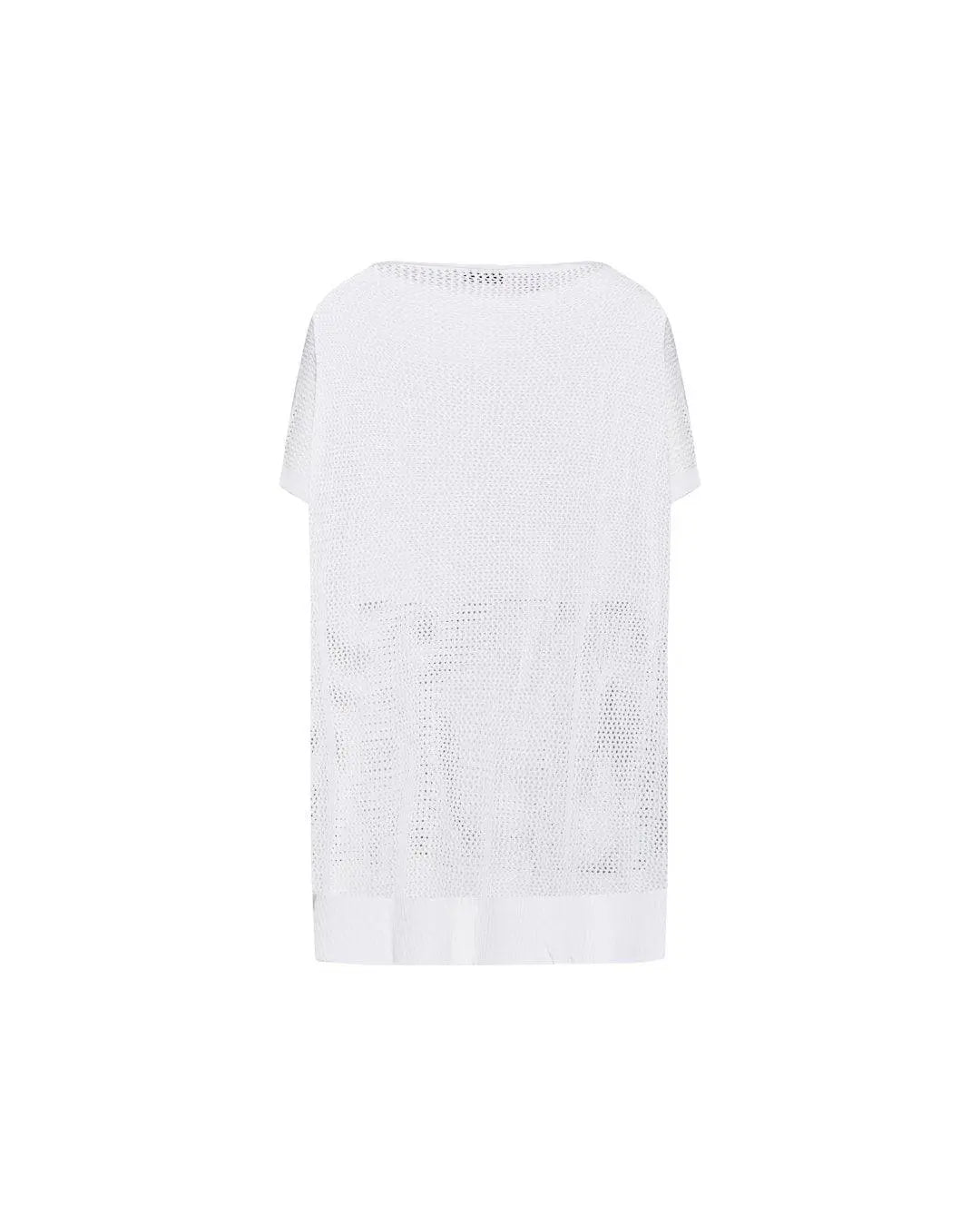 Maxi maglia traforata BIANCO IRONICA