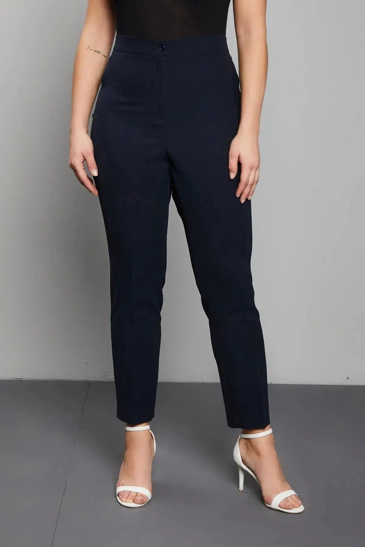 PANTALONE PAILLETTES BLU DORABELLA PIU' 55