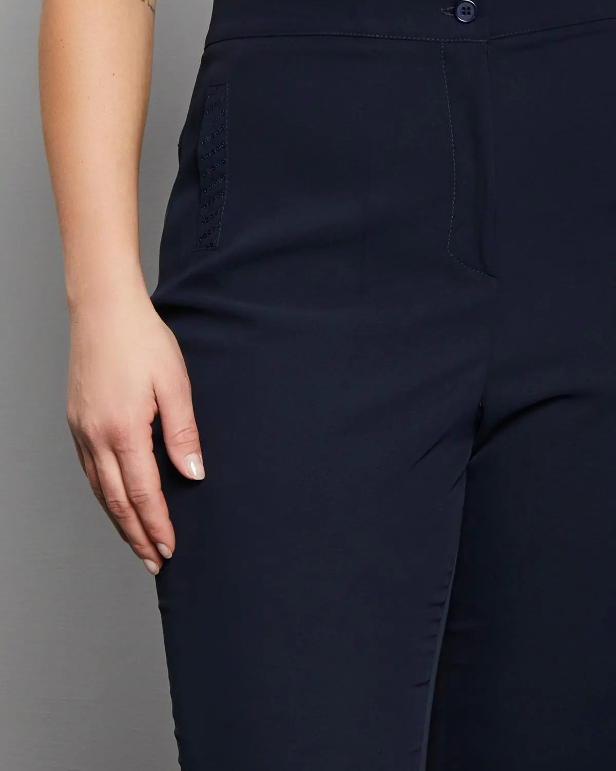 PANTALONE PAILLETTES BLU DORABELLA PIU'