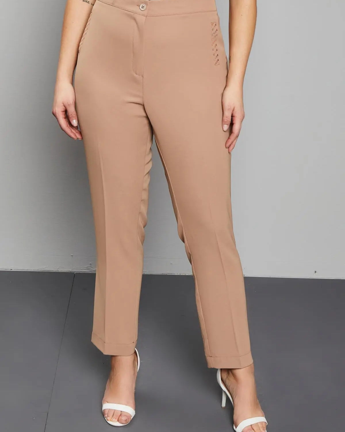 PANTALONE PAILLETTES CAFFE DORABELLA PIU' 55