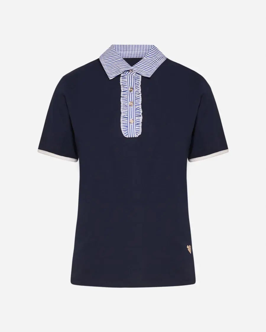 POLO ROUCHES BLUE NAVY DORABELLA