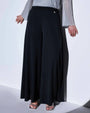 Pantalone a gamba ampia in jersey punto Milano NERO DORABELLA XXL