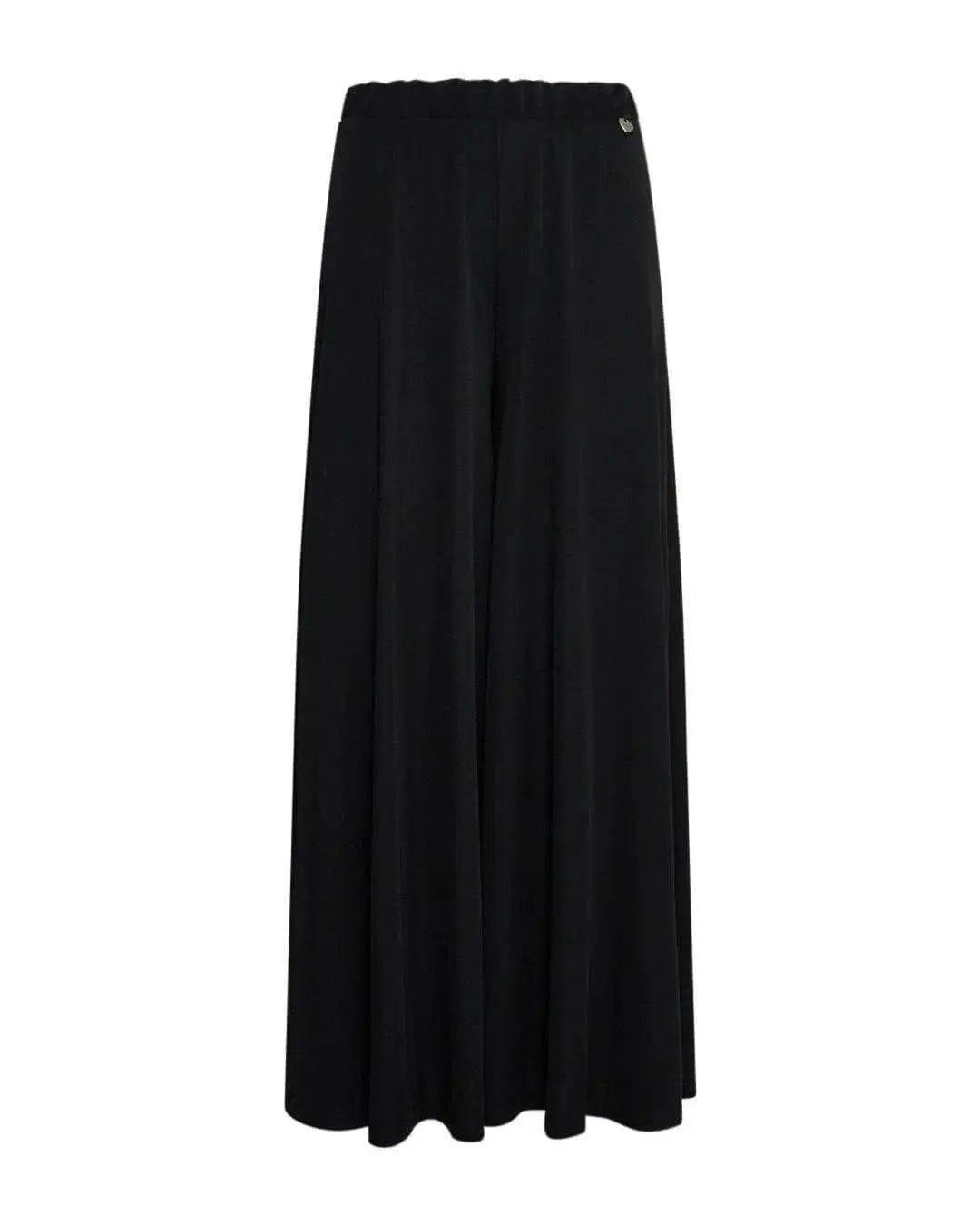 Pantalone a gamba ampia in jersey punto Milano NERO DORABELLA