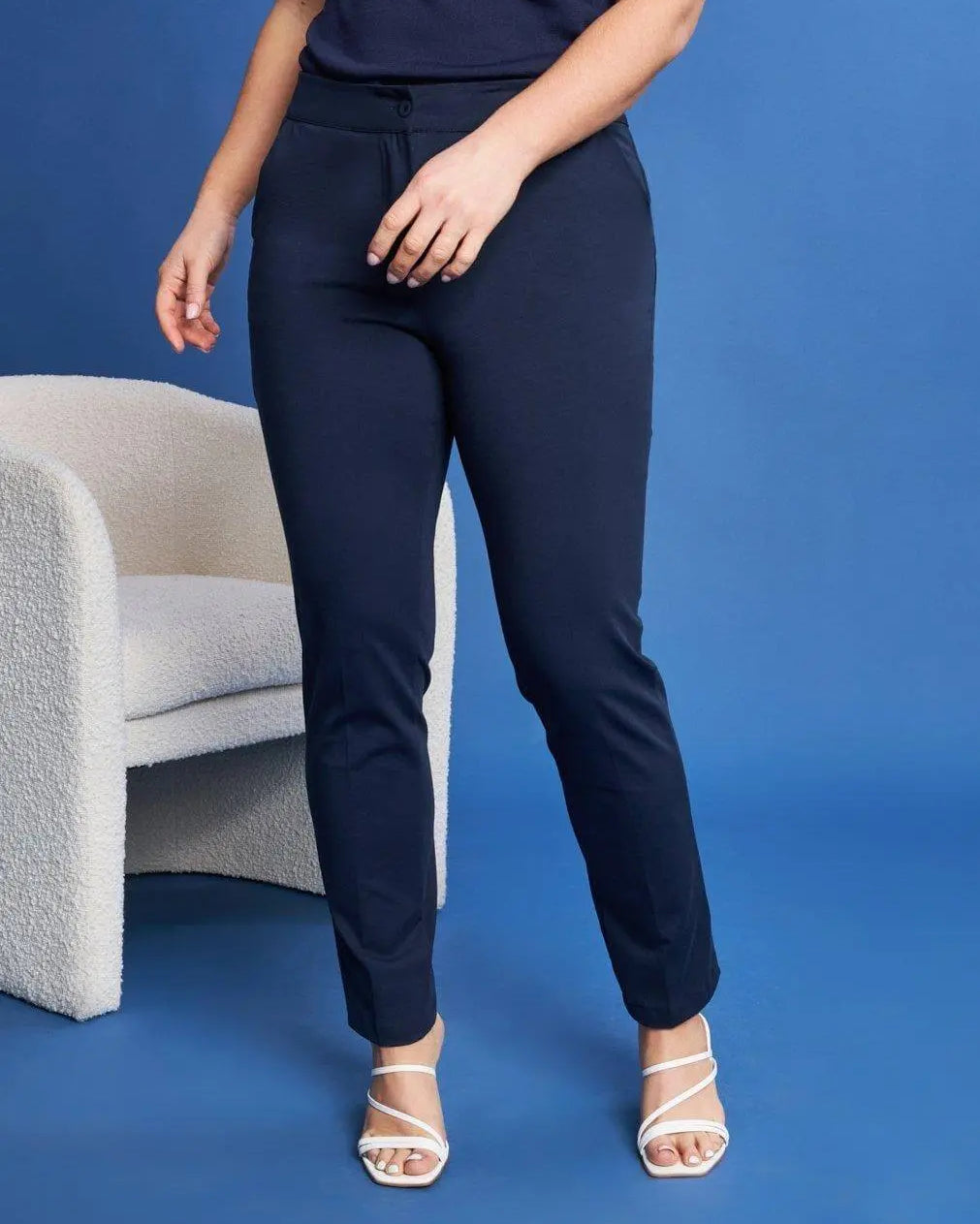 Pantalone a gamba dritta in punto Milano BLU DORABELLA 54