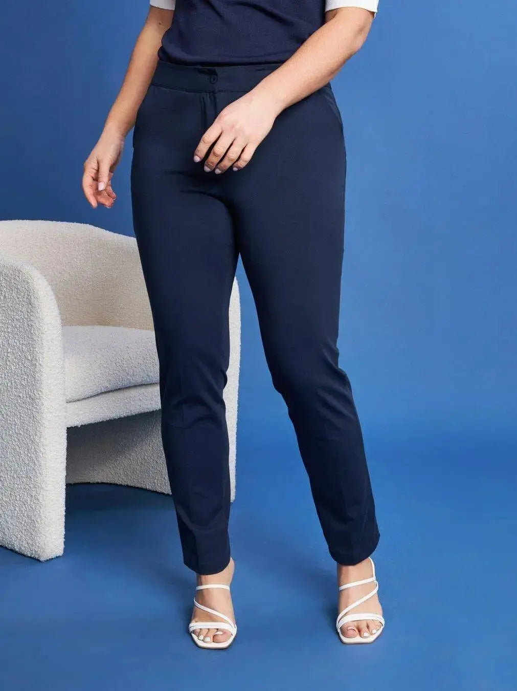 Pantalone a gamba dritta in punto Milano BLU DORABELLA 54