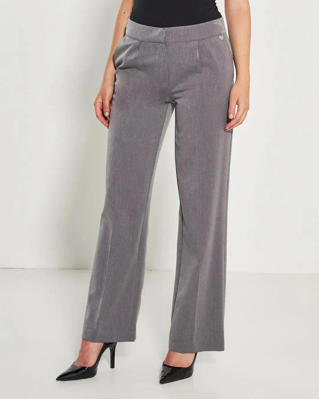 Pantalone a palazzo con pinces GRIGIO DORABELLA