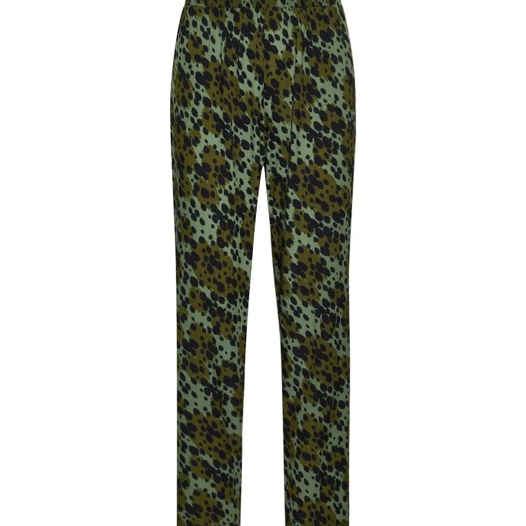Pantalone animalier NERO-OLIVA DORABELLA PIU' 55
